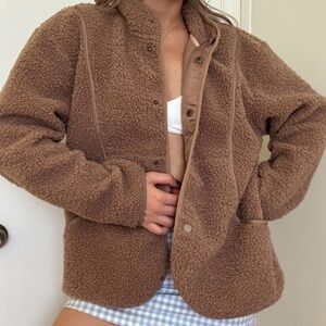 Cozy Brown Sherpa Jacket